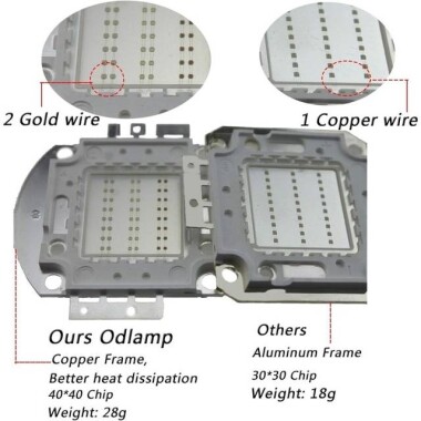 50W SMD High Power LED Bulb Yellow - 4