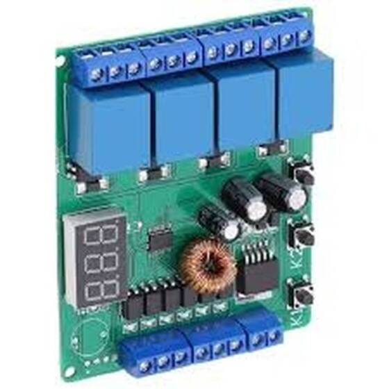 5/12/24V 4CH Relay Module Programmable Trigger Delay Time Motor Positive Reversing Controller DC6-24V - 2