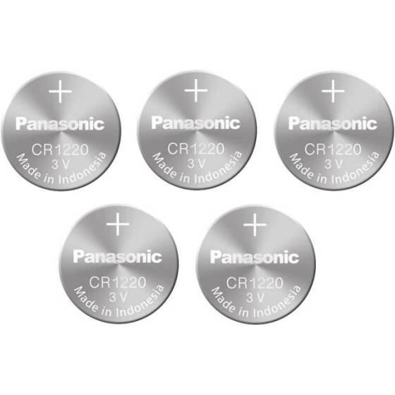 5PCS PANASONIC CR1220 3V Button Lithium Battery - 3