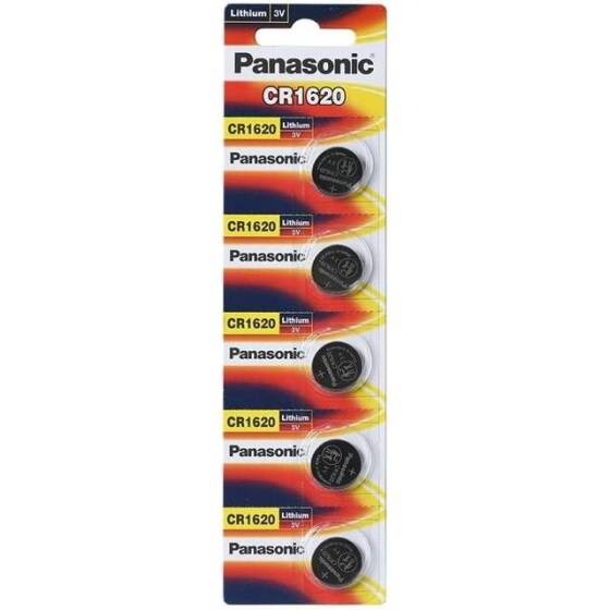 5PCS PANASONIC CR1620 3V Button Lithium Battery - 5