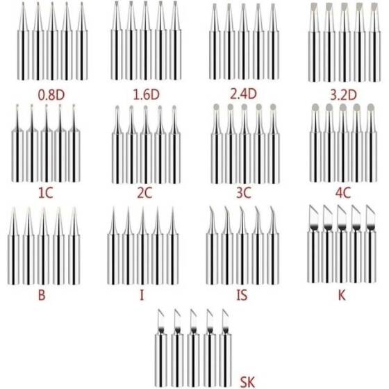 5pcs/set 900M-T Soldering Iron Tip-B-IS-I-2-4D-K - 3