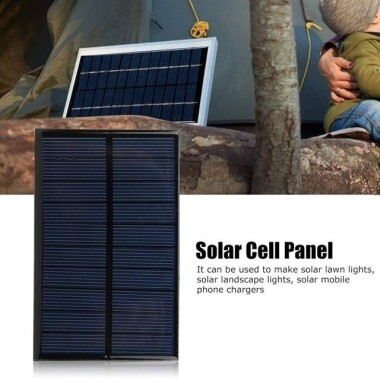 5V 250MA Glue Drop Solar Panel With Lead 15cm Size:69x110mm - 2