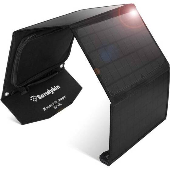 5V 30W Monocrystalline Solar Folding Solar Outdoor Mobile Phone Charging Board - 1