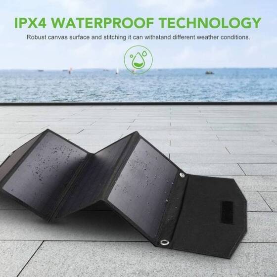 5V 30W Monocrystalline Solar Folding Solar Outdoor Mobile Phone Charging Board - 5