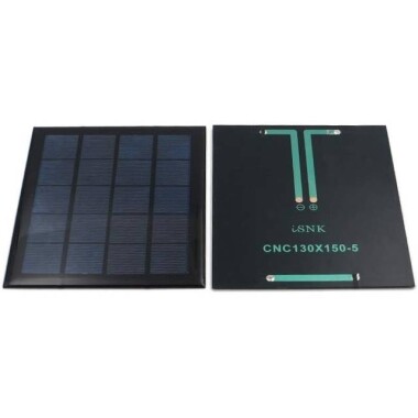 5V 500MA Glue Drop Solar Panel With Lead 15cm Size:130x150mm - 2