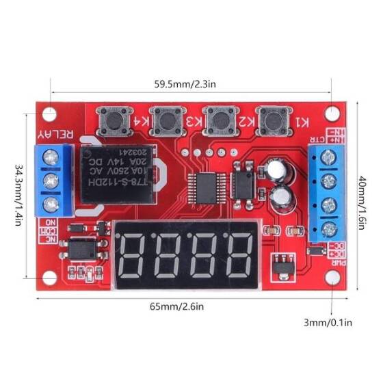 5V Adjustable Time Delay Relay Module 32 Modes Led Digital Timming Trigger Timer Control Switch - 3