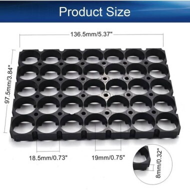 5x7 18650 Battery Holder With 18.5mm Bore Diameter - 3