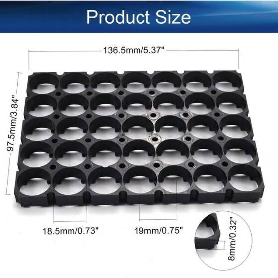 5x7 18650 Battery Holder With 18.5mm Bore Diameter - 3