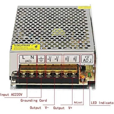60W 12V 5A Super Thin Plastic Case Led Special Power Supply With Wire - 5