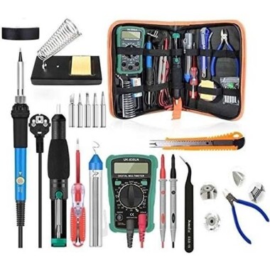 60W Adjustable Temperature Soldering Iron With 5pcs Soldering Tips EU Plug High Quality - 1
