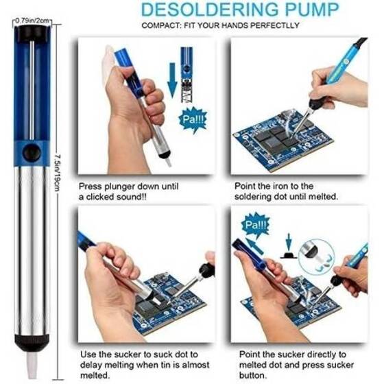 60W Adjustable Temperature Soldering Iron With 5pcs Soldering Tips EU Plug High Quality - 5