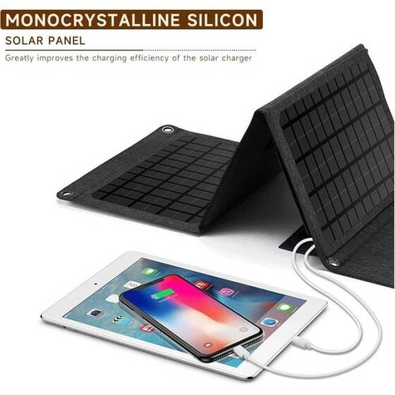 6V 18W Monocrystalline Solar Outdoor Charging Folding Bag - 2