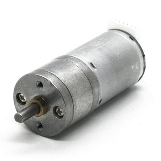 6V 210RPM Metal Geared DC Motor with Encoder - 1