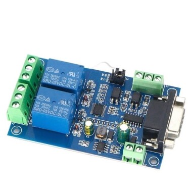 7-24V Modbus RTU 2 Channel RS232 Serial Relay Module - 1