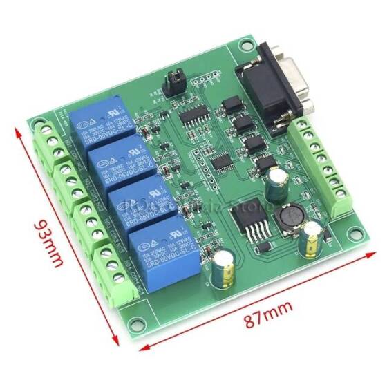 7-24V Modbus RTU 4 Channel RS232 Serial Relay Module - 3