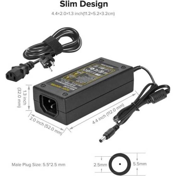 72W 24V 3A Super Thin Plastic Case Led Special Power Supply 220V to 12V 24V Advertising Line Lamp - 3