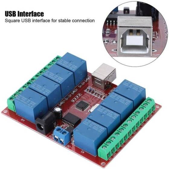 8 Channel 12V USB Relay Module - 4