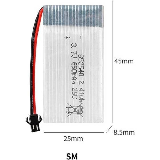 852540 650MAH 3.7V High Quality Lithium Rechargeable Battery - 2
