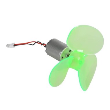 90mm Big Three-Leaf Micro Wind Generator DC Motor Set With Propeller - 2