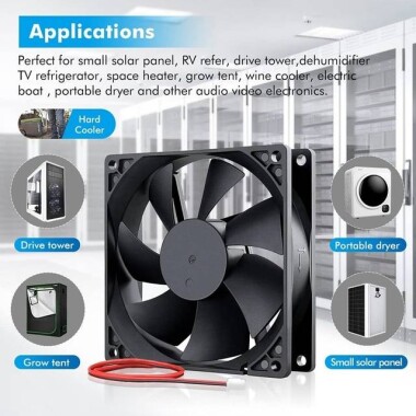 9225 DC12V 0-25A Oil Containing Cooling Fan - 5