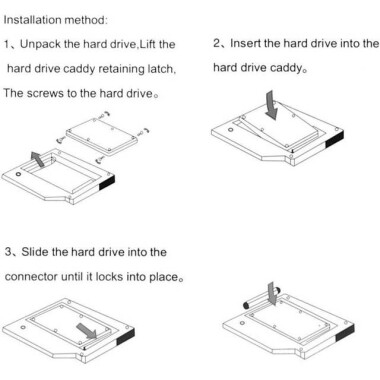 9.5mm All Aluminum Universal SATA 3.0 LED 2nd HDD Caddy - 3