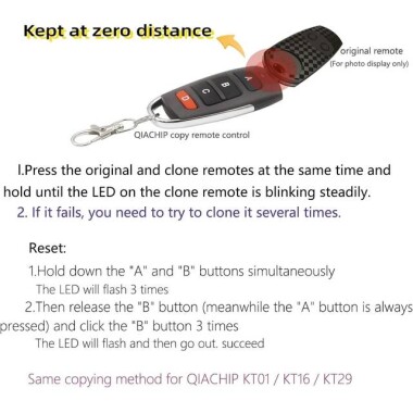 ABCD 433Mhz 6V Wireless Remote Control - With Battery - D is Red - 6