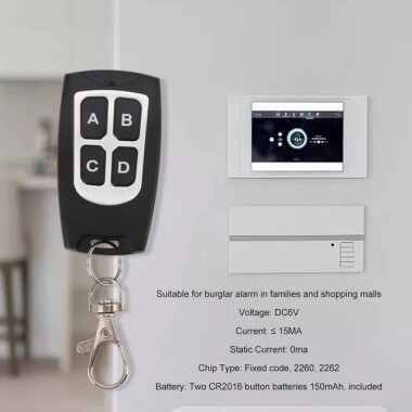 ABCD 433Mhz Wireless Remote Control - With Battery - 3