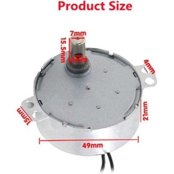 AC220V 4W 49KTYZ Permanent Magnet Synchronous Motor 2.5RPM - 2