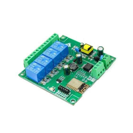 AC90-250V ESP8266 Wireless WIFI Relay Module 4 Channel ESP-12F Wifi Development Board AC/DC 5V/7-28V/5-80V Power Supply - 1