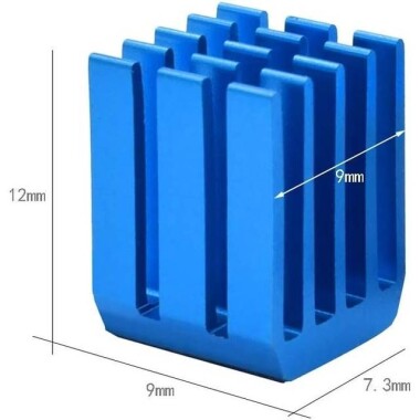 Aluminum Heatsink With Blue Thermal Tape Size:40x40x10mm - 3