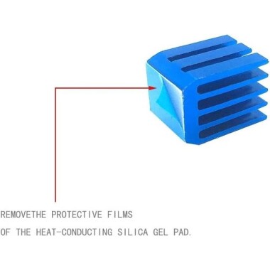Aluminum Heatsink With Blue Thermal Tape Size:40x40x10mm - 4