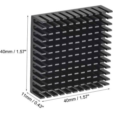 Aluminum Heatsink Without Thermal Tape Size:40x40x10mm - 3