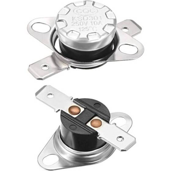 Bakelite KSD301 125 Degree Normally Open NC Temperature Controlled Switch Thermostat 250V 10A Temperature Control - 1