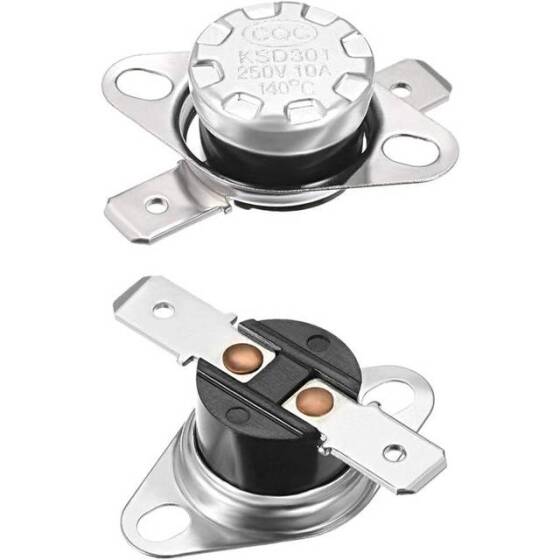 Bakelite KSD301 140 Degree Normally Closed NC Temperature Controlled Switch Thermostat 250V 10A Temperature Control - 1