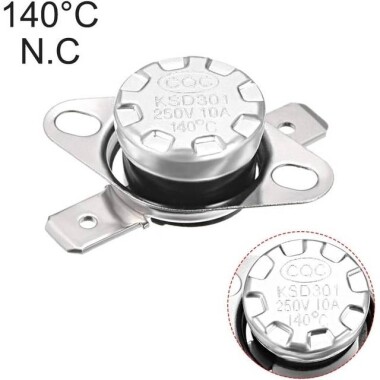Bakelite KSD301 140 Degree Normally Open NC Temperature Controlled Switch Thermostat 250V 10A Temperature Control - 4
