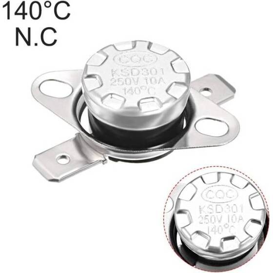 Bakelite KSD301 140 Degree Normally Open NC Temperature Controlled Switch Thermostat 250V 10A Temperature Control - 4