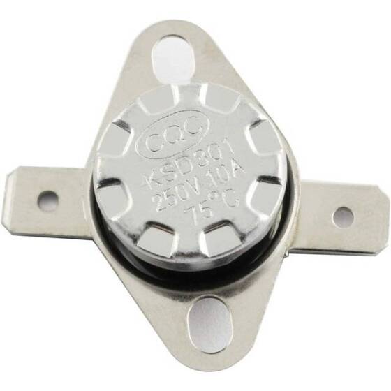 Bakelite KSD301 75 Degree Normally Closed NC Temperature Controlled Switch Thermostat 250V 10A Temperature Control - 2
