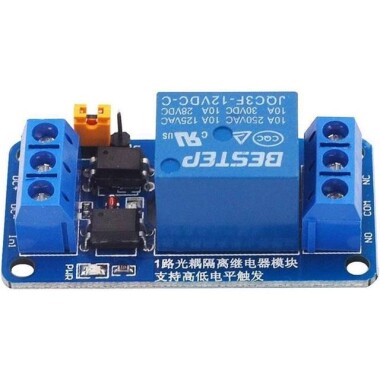 BESTEP 1 Channels 12V Relay Module High And Low Triggering - Blue Plate - 5