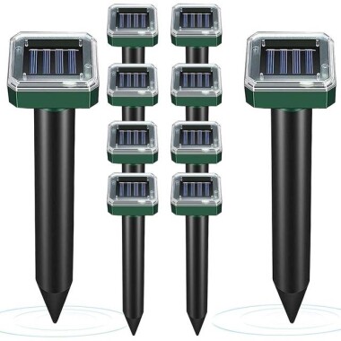 Big Square Ultrasonic Solar Powered Mole Repeller - 1