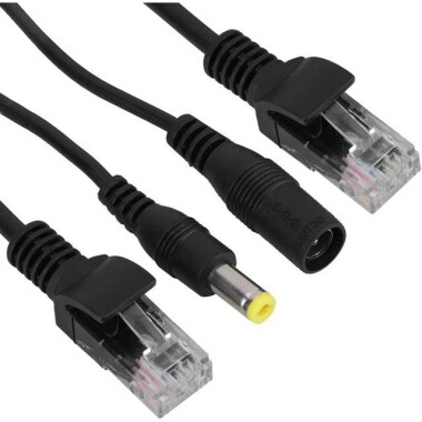 Black 12V NonstAndard POE Waterproof Injector Adapter Cable DC Female Plug - 3