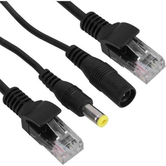 Black 12V NonstAndard POE Waterproof Injector Adapter Cable DC Female Plug - 3