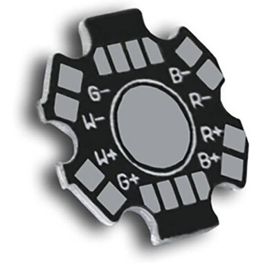 Black 20mm 8PIN RGBW LED Aluminum Heatsink - 1