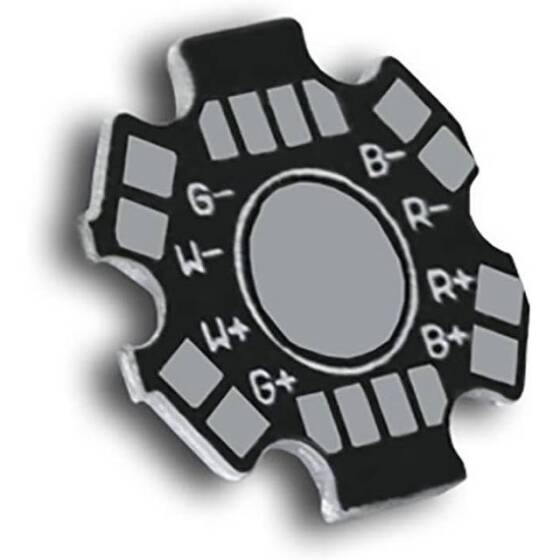 Black 20mm 8PIN RGBW LED Aluminum Heatsink - 1