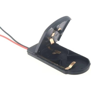 Black 2x 6V Button Battery Box CR2032 LIR203 - 3