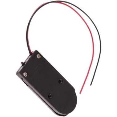 Black 2x 6V Button Battery Box CR2032 LIR203 - 5