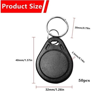 Black Blank Waterproof 125KHz T5577 EM4305 Reproducible RFID ID Tag For Access Control - 3