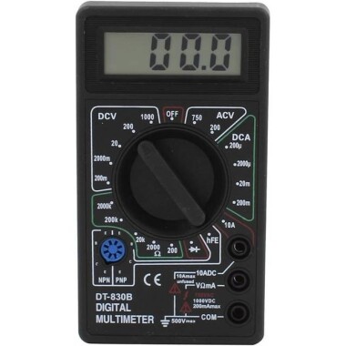 Black DT830B Digital Multimeter With Battery - 2