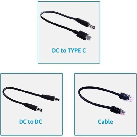 Black Gigabit PoE Combiner 5-48V/2A - Type C - 2