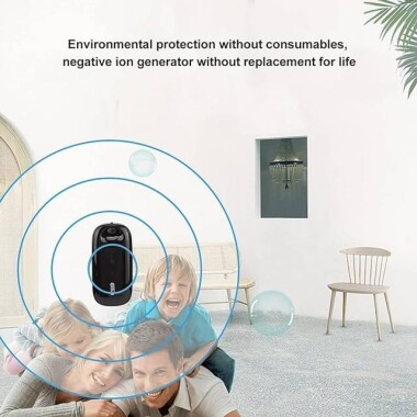 Black Hanging Neck Air Purifier Mini Rechargeable Air Purifier Necklace - 1