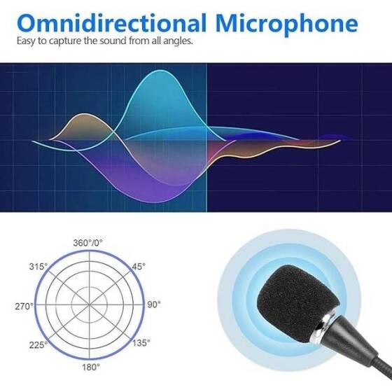 Black High Quality Mini 3.5mm Microphone - 3